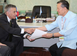 A letter confirming the upgrade from Margaret Gilligan, the Associate Administrator for aviation safety of the US-FAA dated April 9, 2014 was handed over personally by Ambassador Goldberg to DG Hotchkiss that will allow Philippine Carriers to mount and add new routes to the United States. 