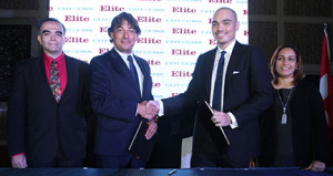 At the integration signing, L to R: Fermin Barranechea III, Cotecna vice president of Business Development in Asia and country manager; Serge Depallens, Cotecna general manager; Antonio Ortigas, Elite chief operating officer; and Ines Ortigas, Elite vice president for human resources, administration, and finance