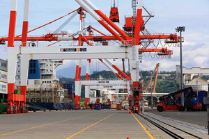 Maersk Line is scheduled to call Subic port in January 2005. It will join APL, Wan Hai, SITC and NYK Line in servicing shippers in Central and Northern Luzon seeking an alternative shipping hub to congested Manila. Photo courtesy of Subic Bay Metropolitan Authority.
