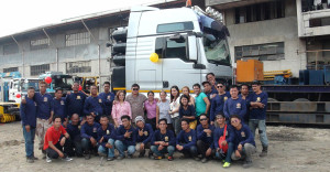 The G7 Heavylift family and its president Augustus Caezar R. Gan in front of the company’s new MAN TGX 41.680 heavy-duty tractor head from Germany.