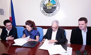 Customs commissioner Alberto Lina and DHL Express Philippines country manager Nurhayati Abdullah (second and third from right) signed the memorandum of understanding witnessed by BOC deputy commissioner for Assessment and Operations Atty. Agaton Teodoro Uvero (leftmost) and DHL Express senior director for operations Nigel Lockett.