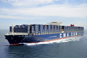 The CMA CGM MARCO POLO in Port Kelang