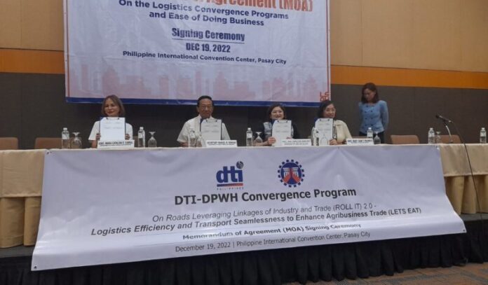 DTI, DOTr and DPWH sign pacts to improve logistics infra