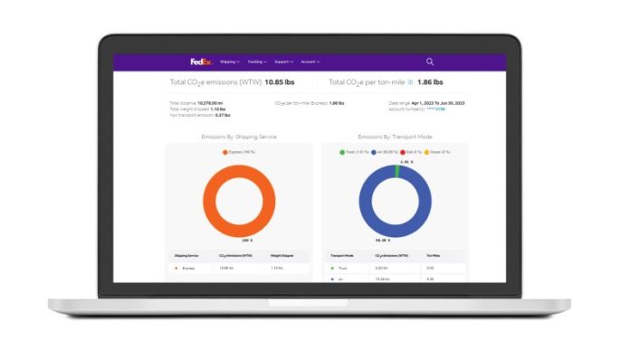 FedEx tool shows shipment carbon emissions info