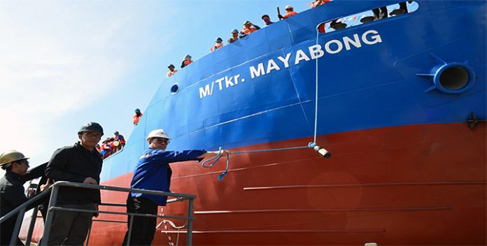 Herma Shipyard launches oil tanker Mayabong